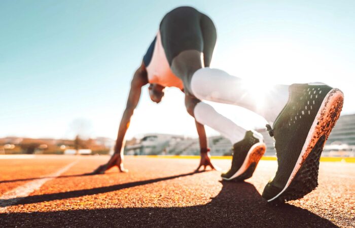 Sprinten auf der Laufbahn