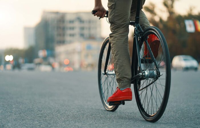 Radfahrer auf der Straße