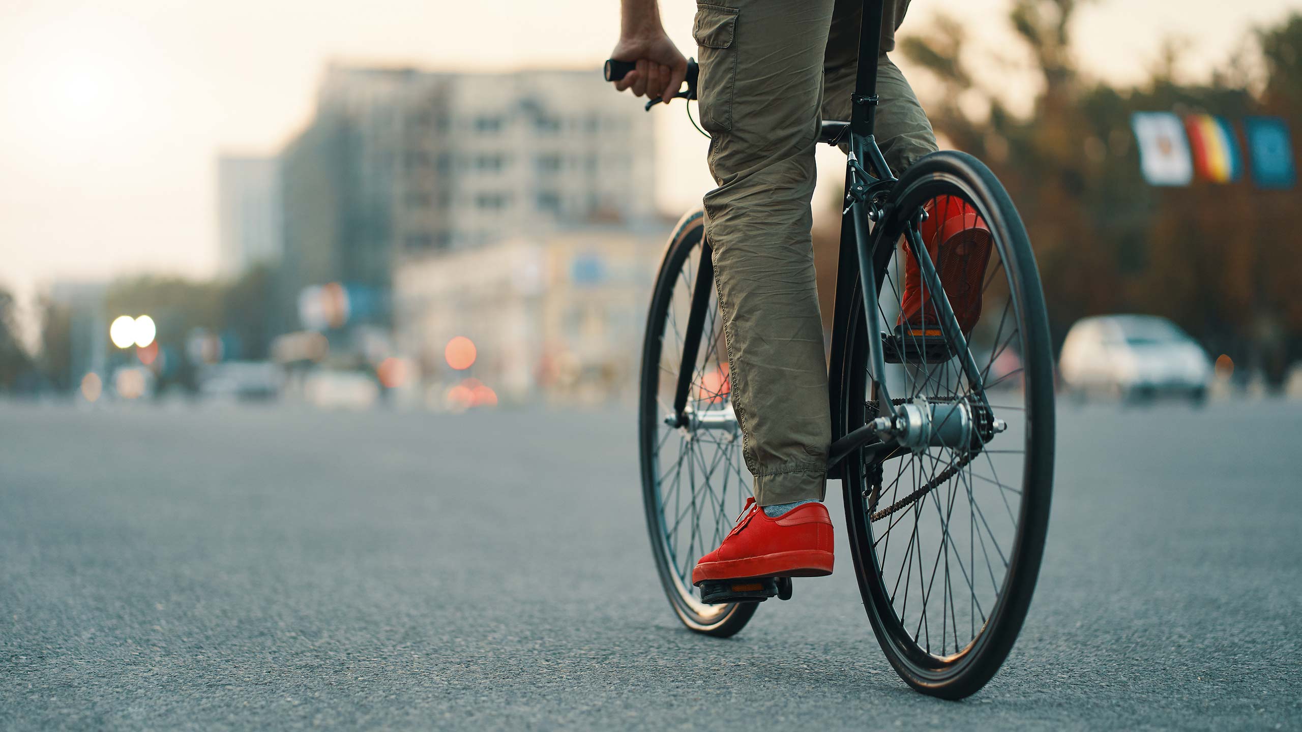 Radfahrer auf der Straße